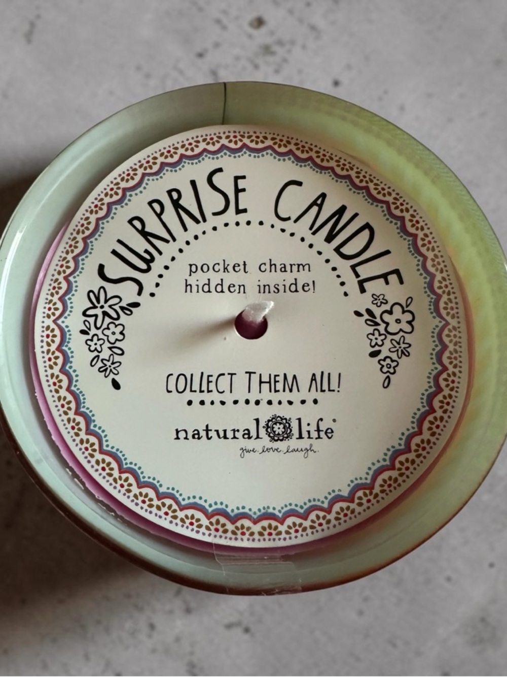 NATURAL LIFE Pink and Pastel Surprise Candle - Picture 2 of 5